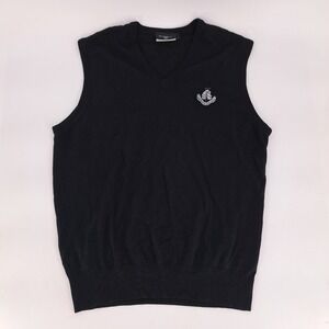 Glenmuir 1891 Mens Black V Neck Sleeveless Golf Sweater Vest XL Carnoustie Golf